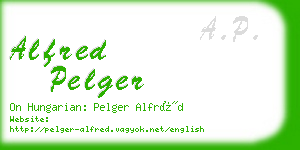 alfred pelger business card